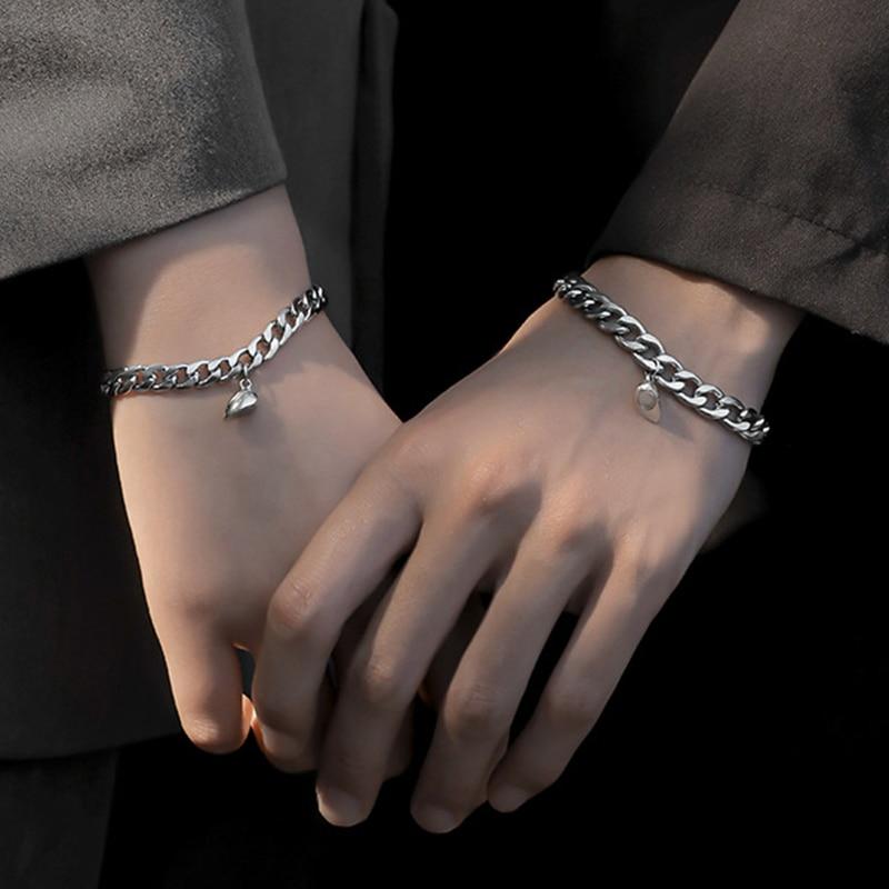 HEART LINK BRACELET SET
